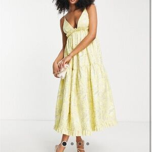 ASOS edition Floral Jacquard Midi Dress NWT